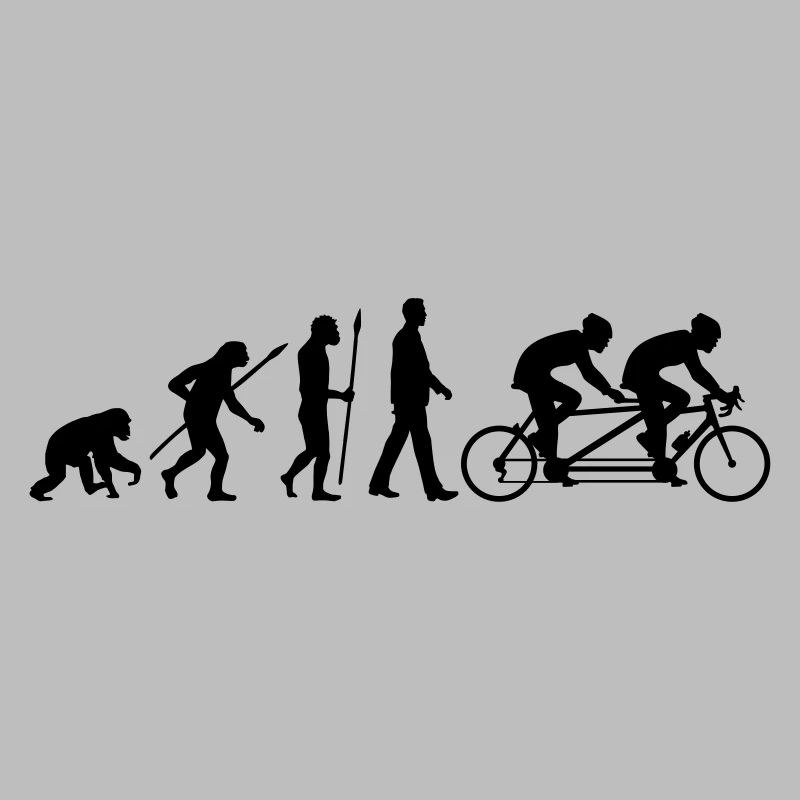 Evolution Tandem Radfahrer