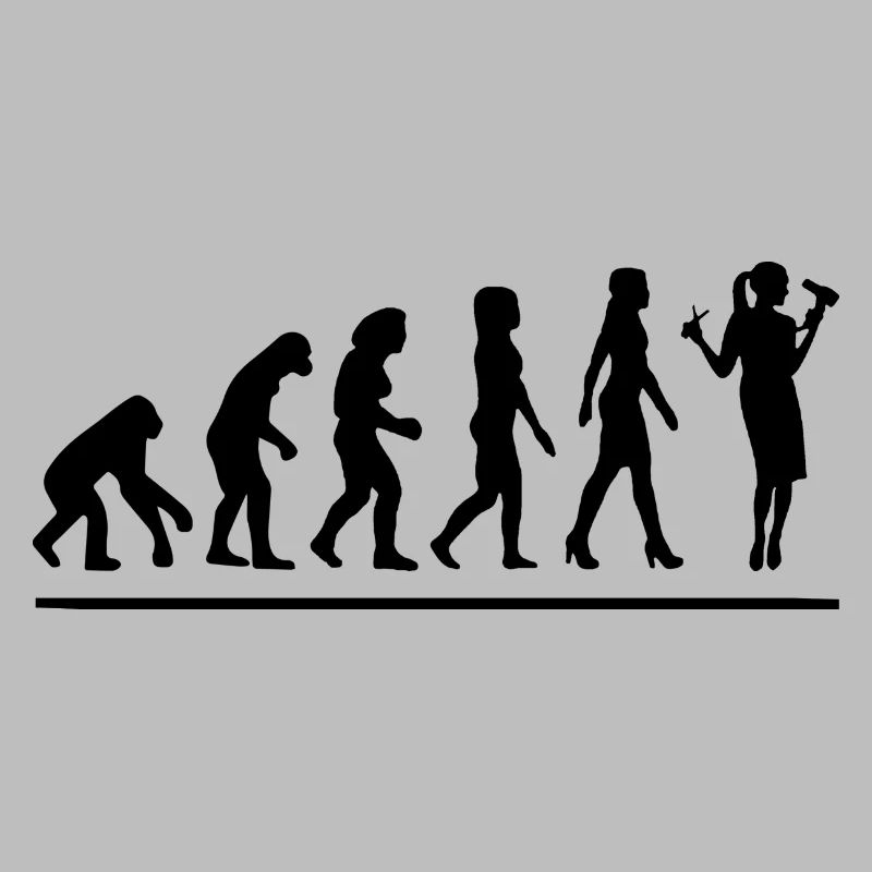 Évolution coiffeuse / cadeau humour coiffeuse