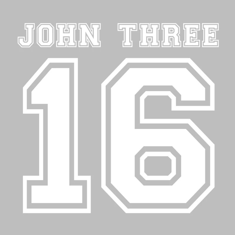 John Three 16 - Bibelvers als Geschenkidee - weiß