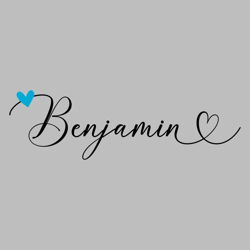 Benjamin Last name First name Calligraphy heart