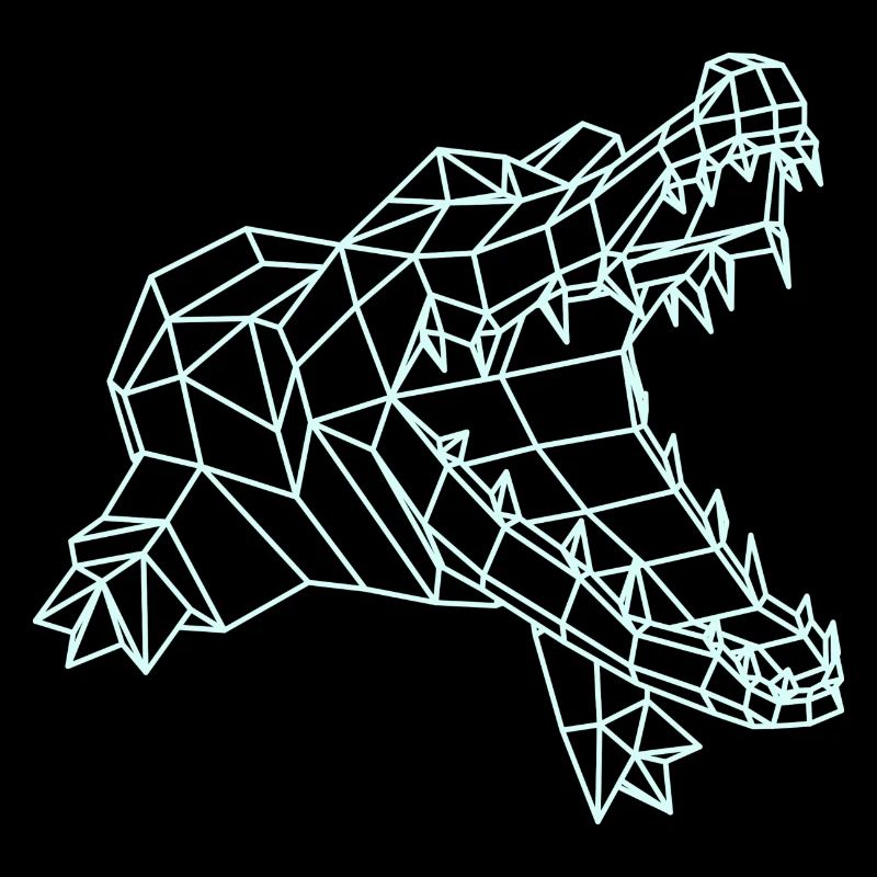 WireFrame graphique de crocodile, conception Paperwolf