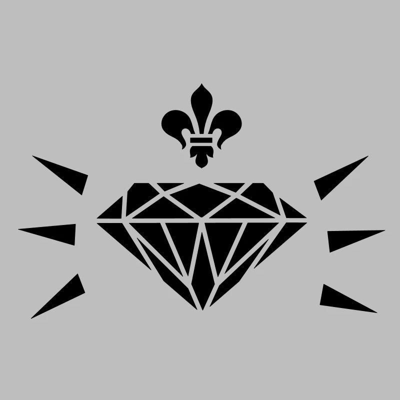 Diamant de lys / diamant avec fleur de lis (1c)