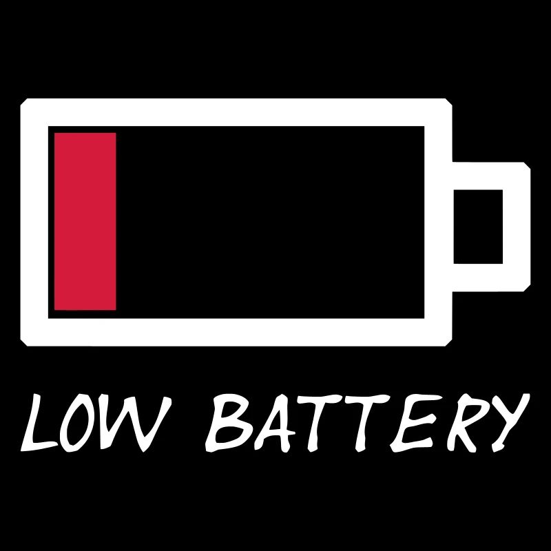 low battery - low battery exhausted vector