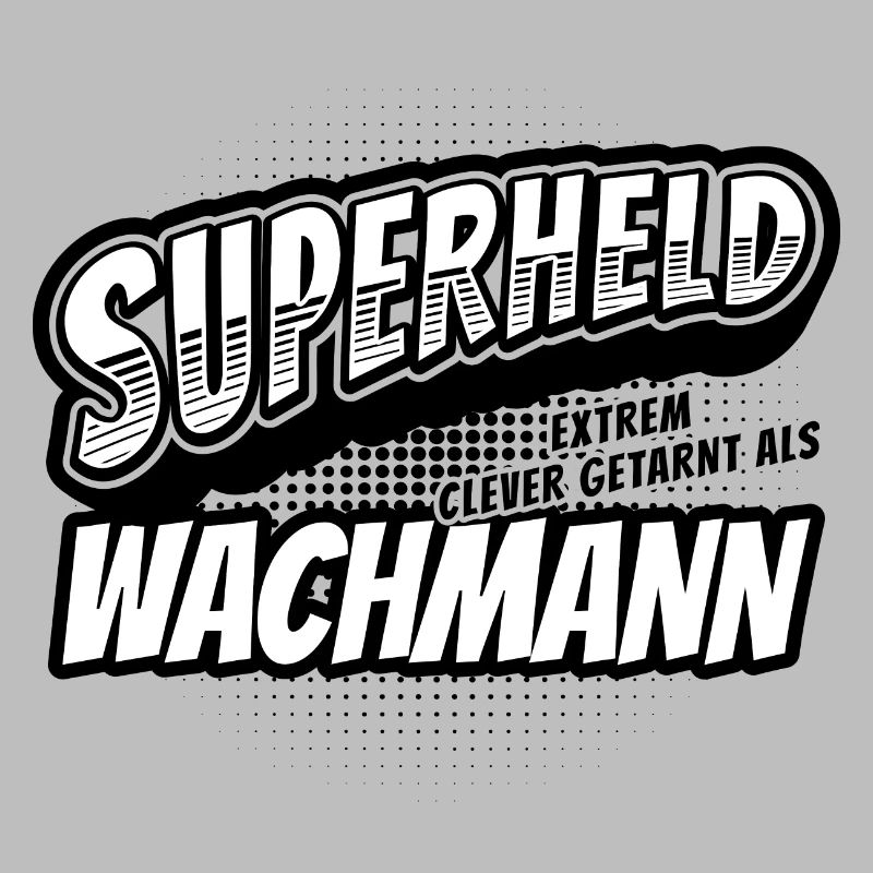 Superheld, clever getarnt als Wachmann