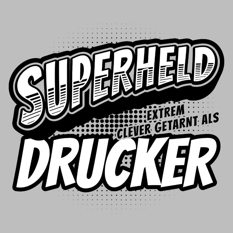 Superheld, clever getarnt als Drucker
