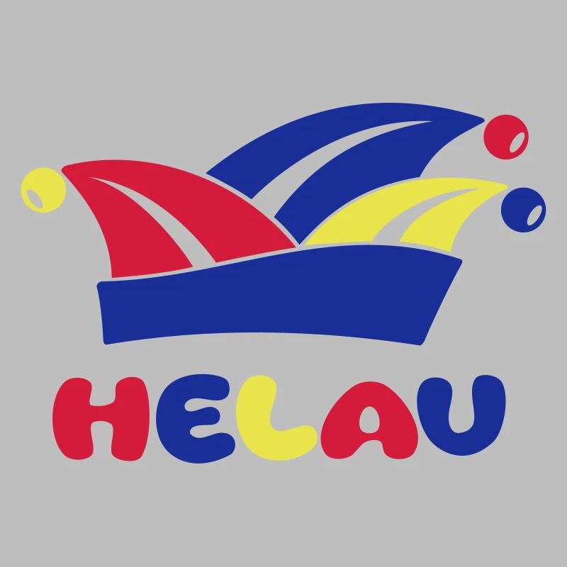 Fasching Narrenkappe Helau 1, 2 oder 3 Farben