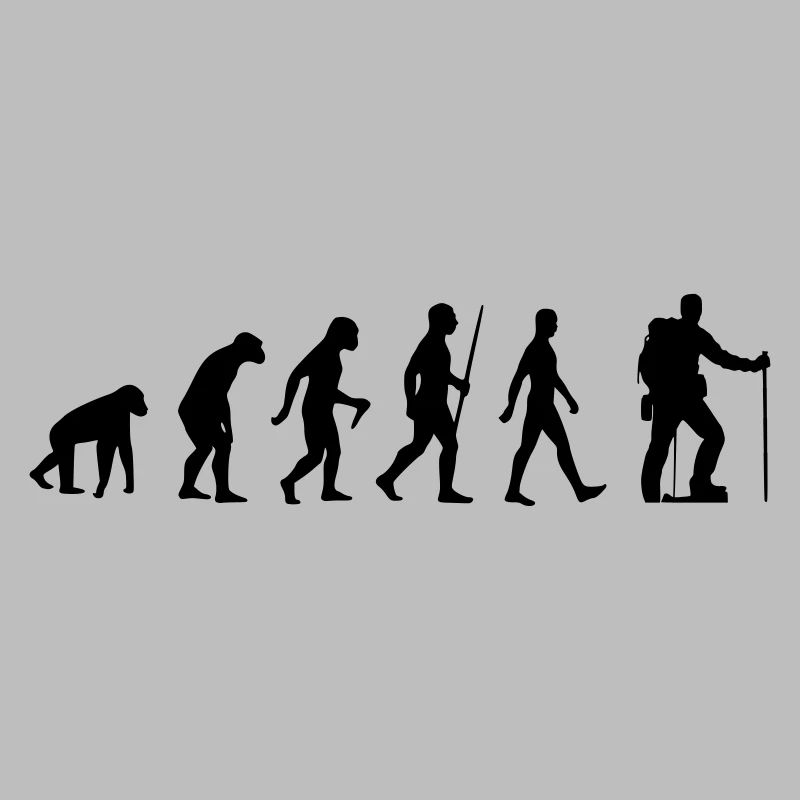 Evolution hiking mountaineering climbing mountaineering