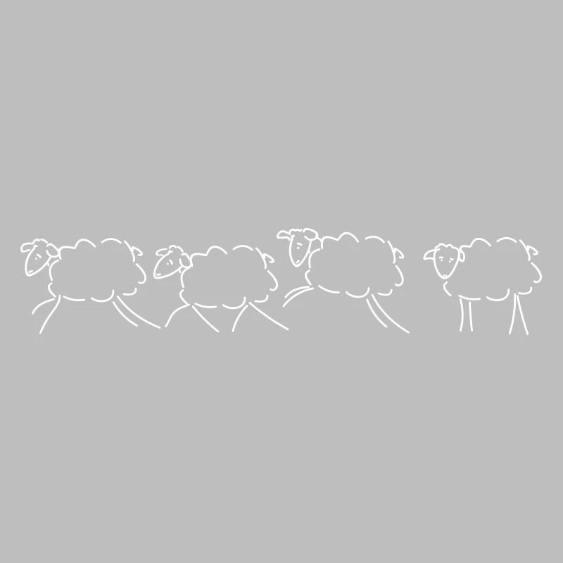 Moutons dans la rangée