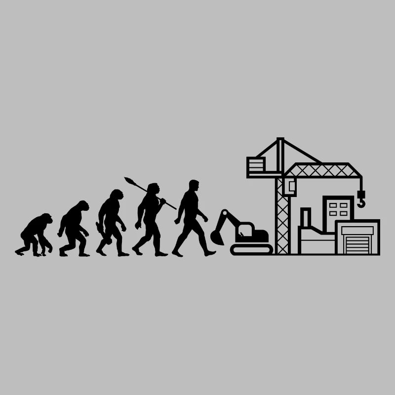 Evolution - Baustelle - Bauarbeiter