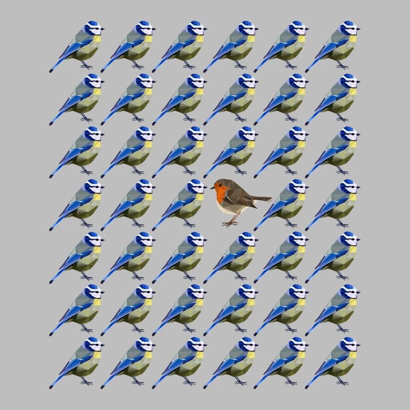 be different blue robin bird pattern