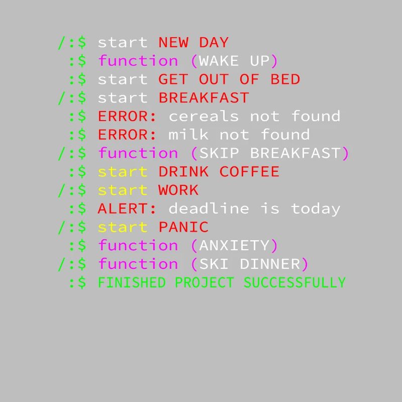 Programmierer Kaffee Tagesrhythmus lustig Geschenk