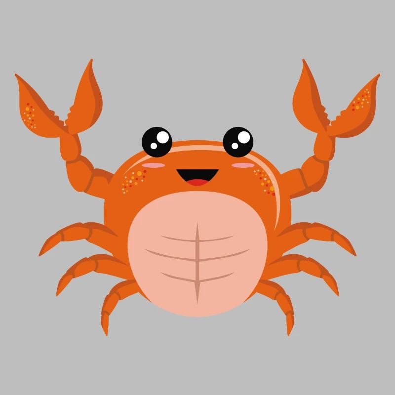 Tiny Soft-shell Orange Crawling Crab