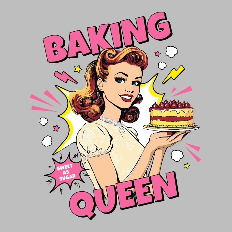 Cuisson Gâteau Cuisson Reine Cuisson Fée Boulanger Pop Art