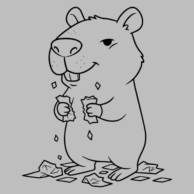 Capybara eats homework