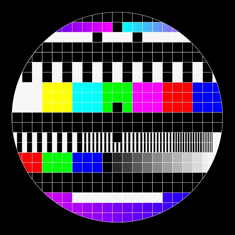 "no signal" error message, test screen