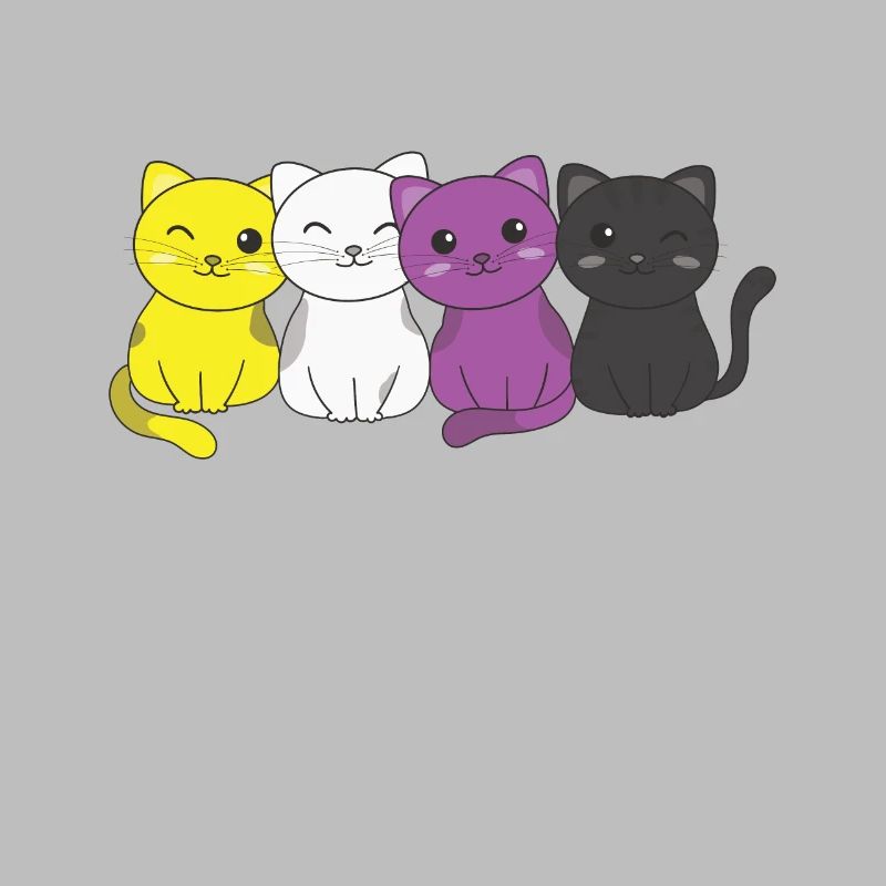 Nonbinary Flag Non Binary Pride LGBTQ süße Katze