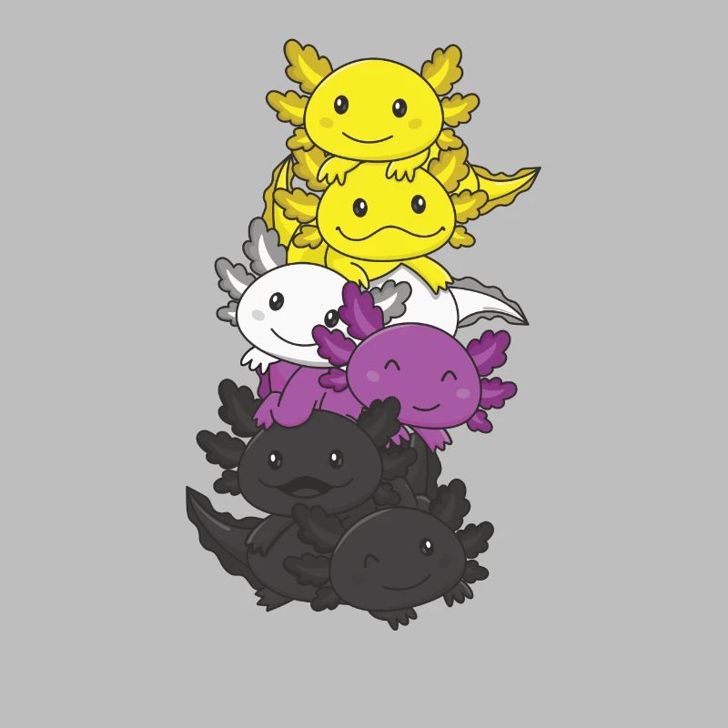 Nonbinary Flag Non Binary Pride LGBTQ Axolotl