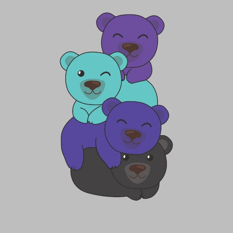 Alexigender Flag Pride LGBTQ Mignon Bear Bunch