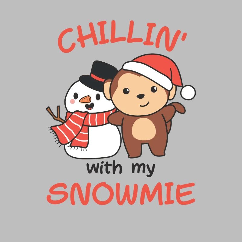 Affe Chillin with my snowmie schneemann