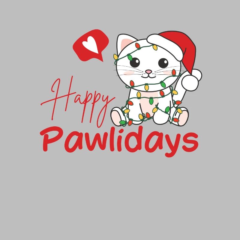 Chat Noël Chats mignons Joyeux Pawlidays