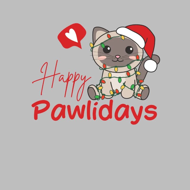 Chat Noël Chats mignons Joyeux Pawlidays