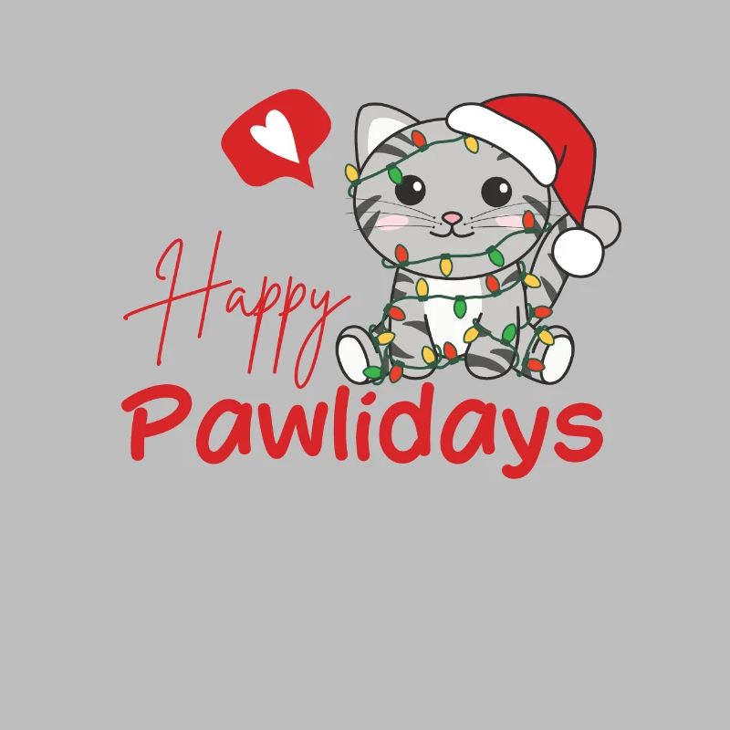 Chat Noël Chats mignons Joyeux Pawlidays
