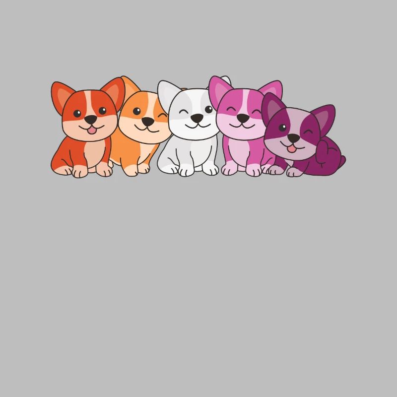 Drapeau lesbien Corgi Pride LGBTQ Mignons Chiens