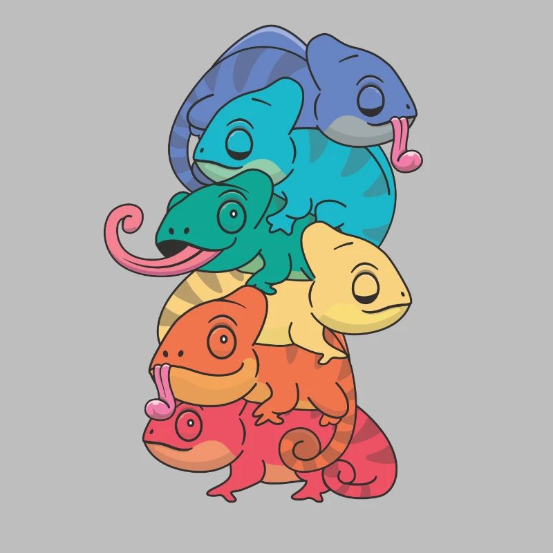 Rainbow Flag Pride LGBTQ Mignon Caméléon Pile