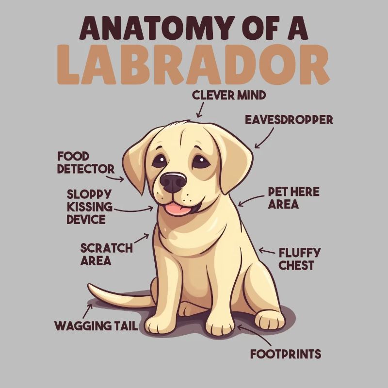 Hunde Erklärung Anatomy eines Labrador