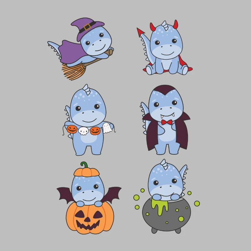Dino Halloween Devil Pumpkin Vampire Costume