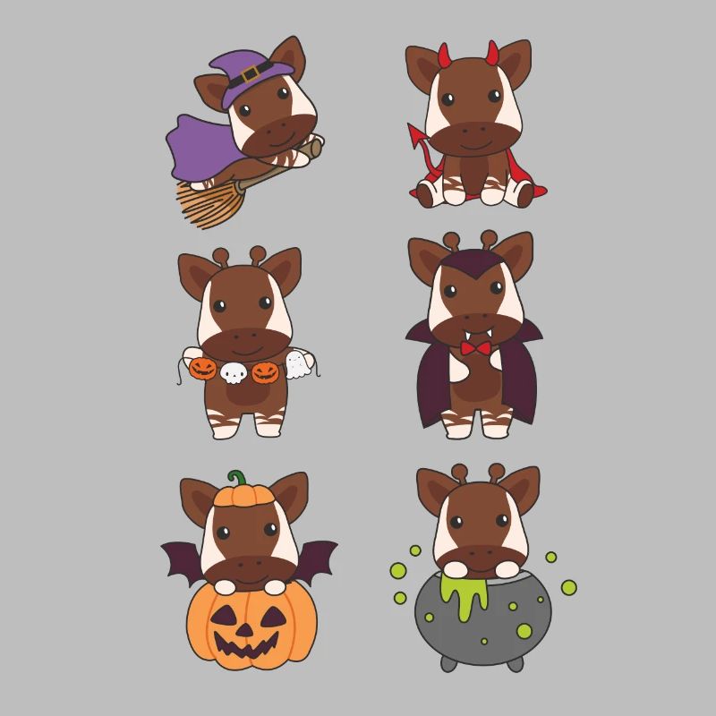 Okapi Halloween Devil Pumpkin Vampier Costume