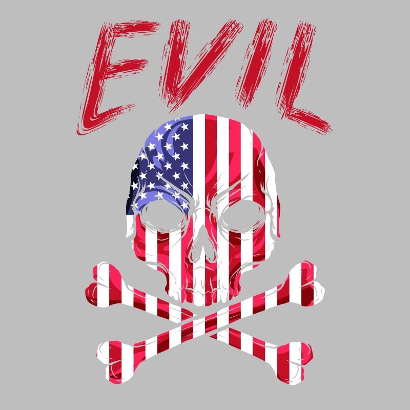 Crâne maléfique, Evil Skull couleurs drapeaux