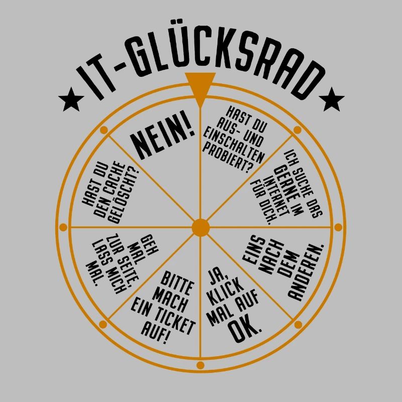 IT Support Glücksrad Service Desk IT Helpdesk Nerd