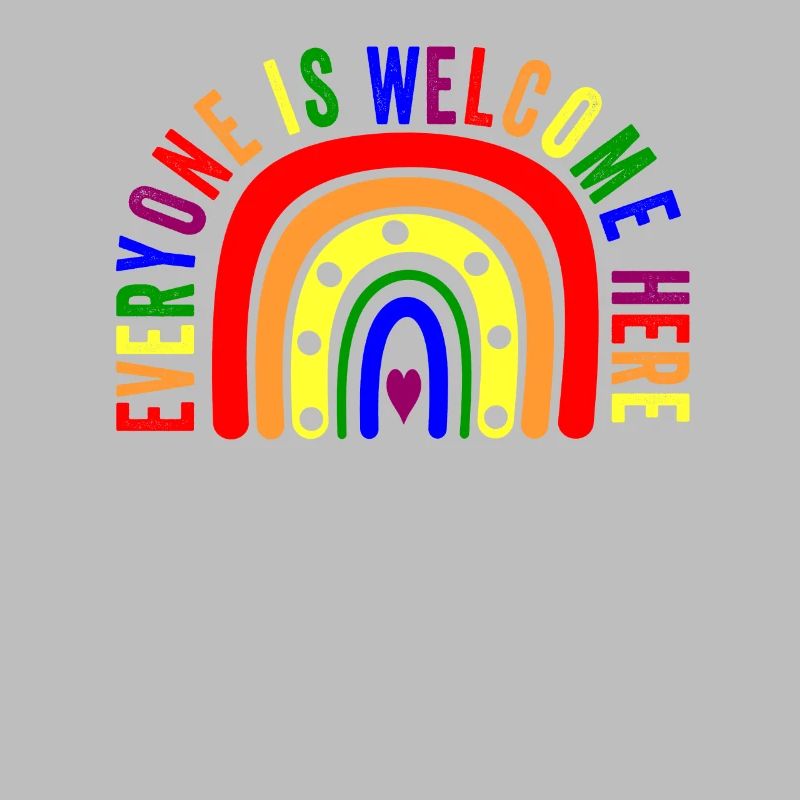 UNITY DAY Everyone is Welcome Here Boho Rainbow