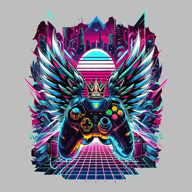 Synthwave Sunset Gamer Controller