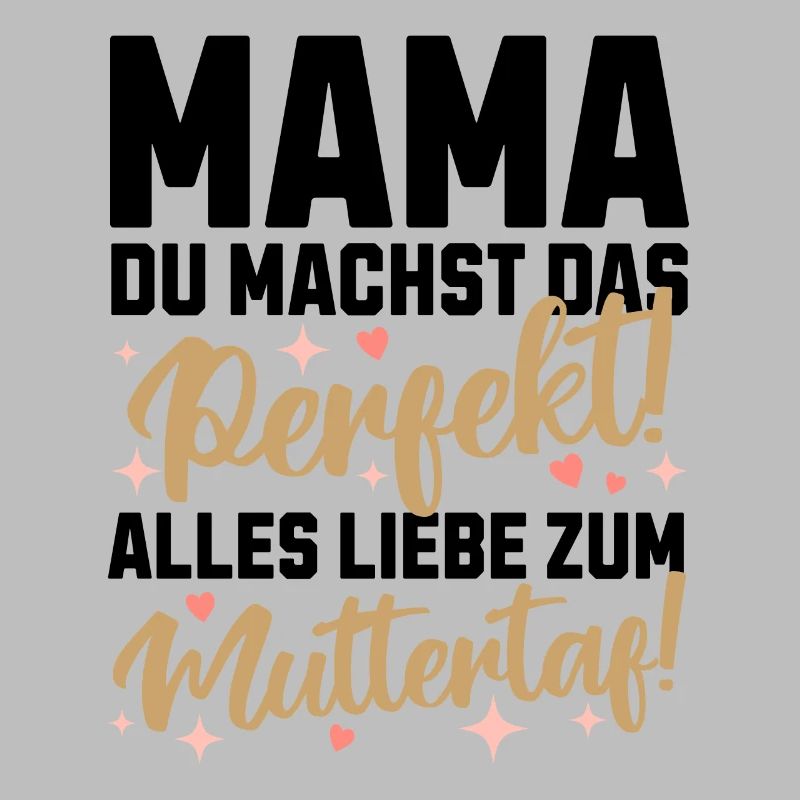 Perfekter Muttertagsgruß mit Herzen