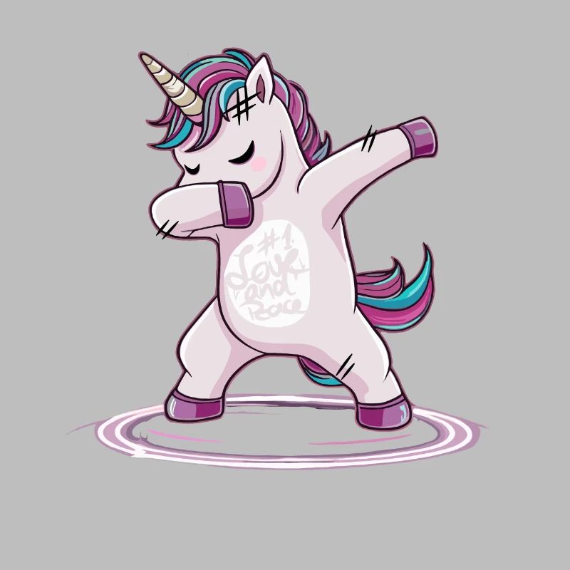 funny dabbing dancing unicorn