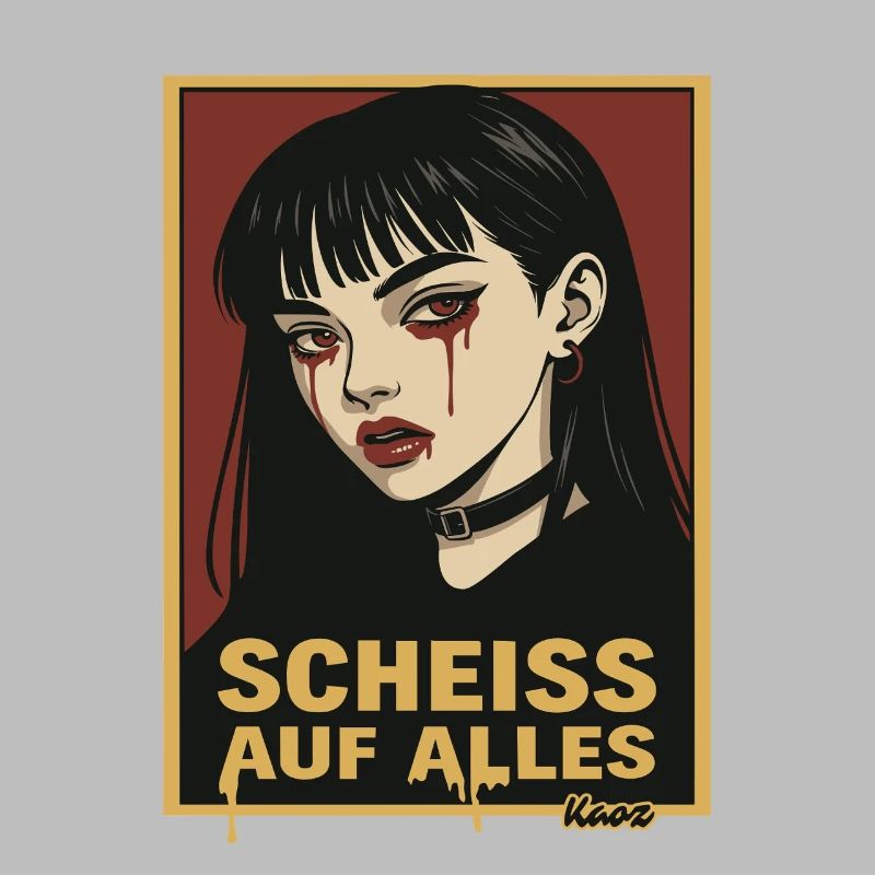 Fille gothique emo avec déclaration