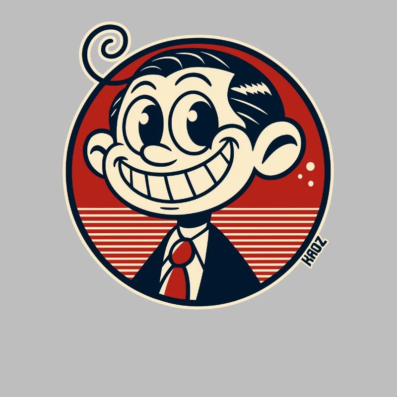 Funny little retro comic man