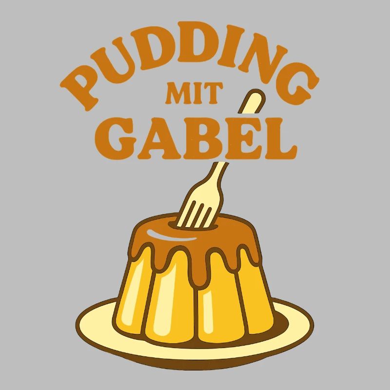 Pudding mit Gabel