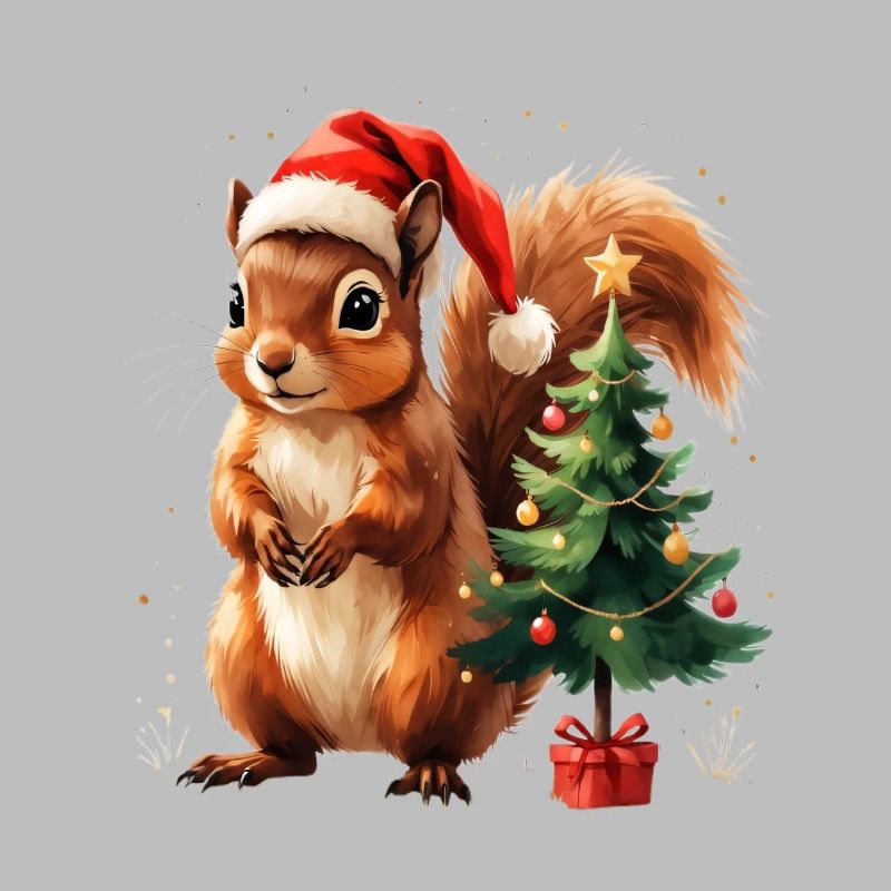 Breloque écureuil de Noël