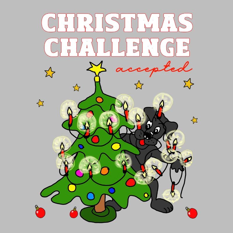Christmas Challenge Accepts Dog