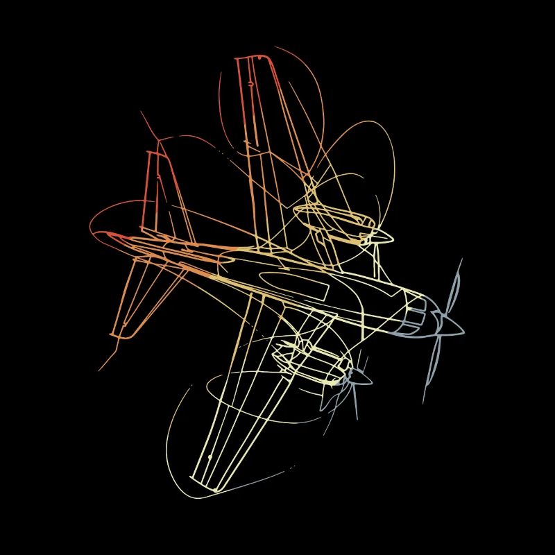 Dessin rétro d’avion
