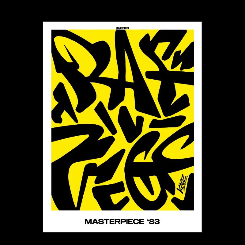 Chef-d’œuvre 83 : graffiti jaune-noir