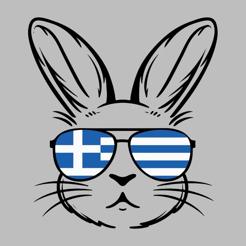 Greek Easter Greek Flag Easter Bunny