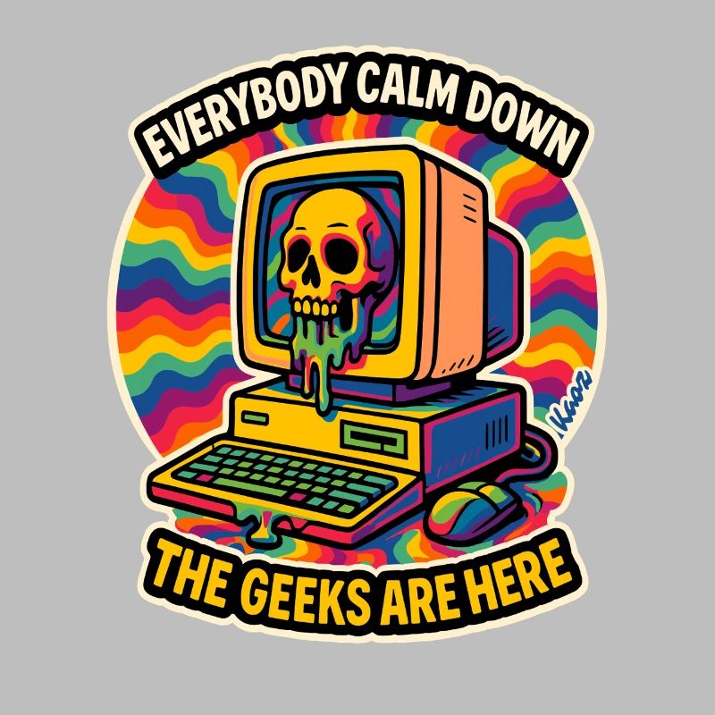 Les geeks sont là Retro Skull Computer