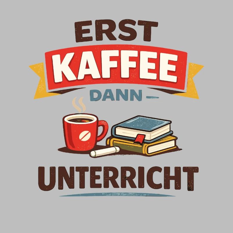 Erst Kaffee dann Unterricht Lehrer Spruch