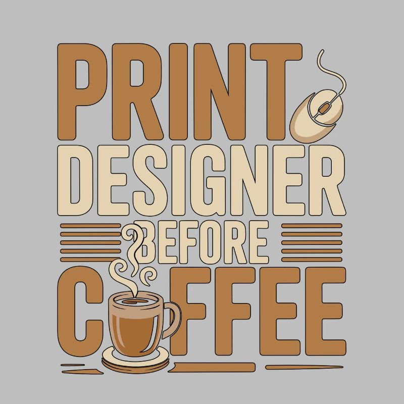 Designer d’impression avant graphiste Amant du café