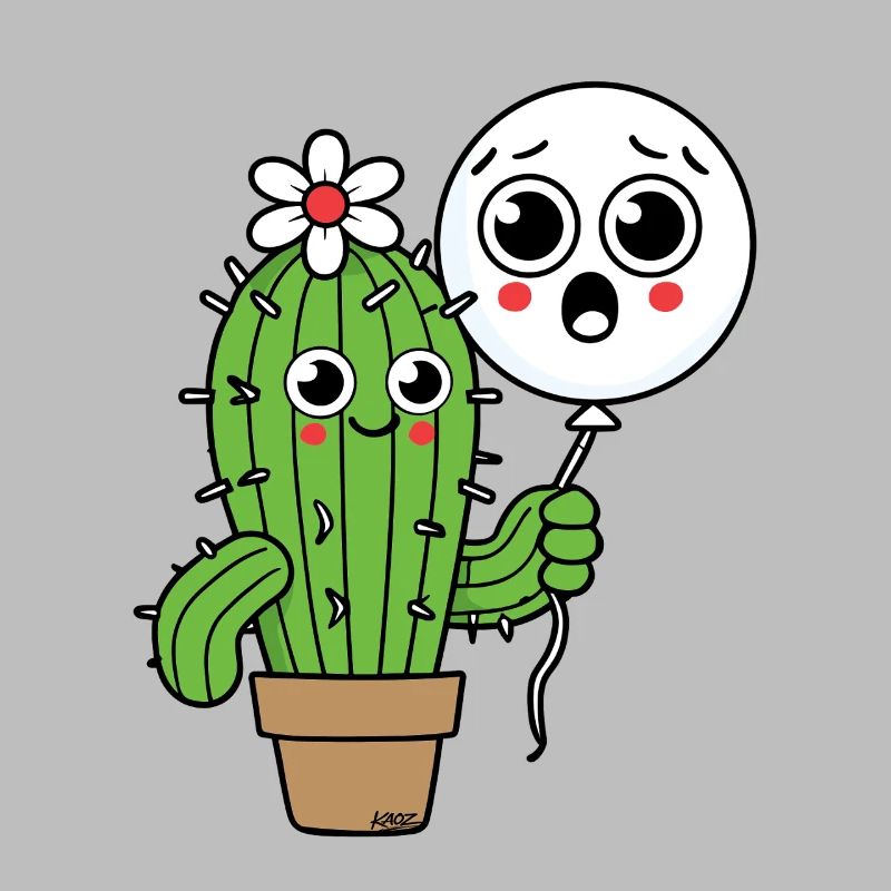 Cactus Buddy and Balloon Ghost