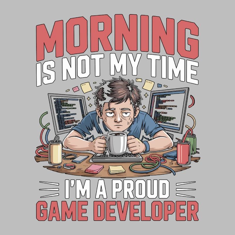 Game Developer Morning Is Not My Time Game Coder